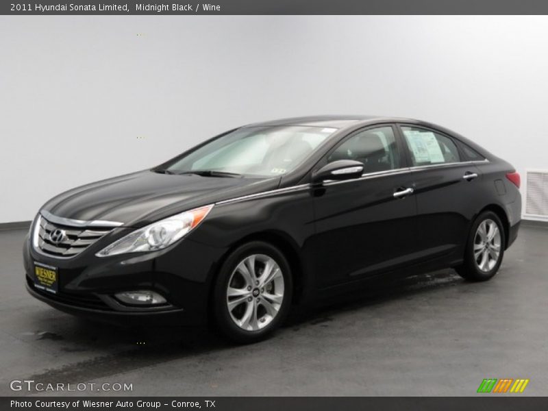 Midnight Black / Wine 2011 Hyundai Sonata Limited