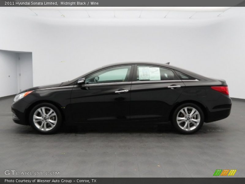Midnight Black / Wine 2011 Hyundai Sonata Limited