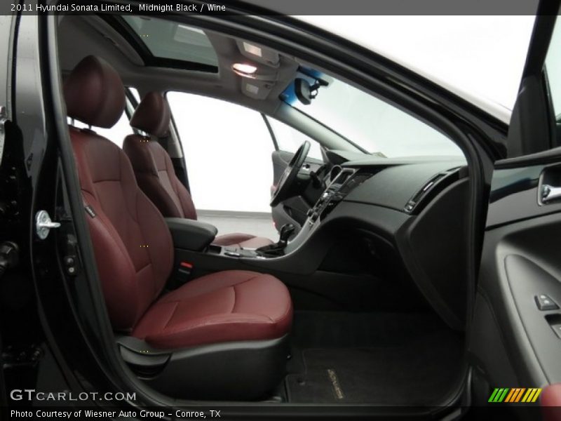 Midnight Black / Wine 2011 Hyundai Sonata Limited
