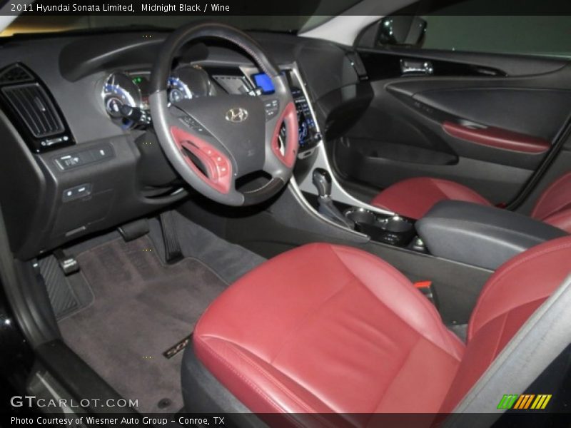 Midnight Black / Wine 2011 Hyundai Sonata Limited