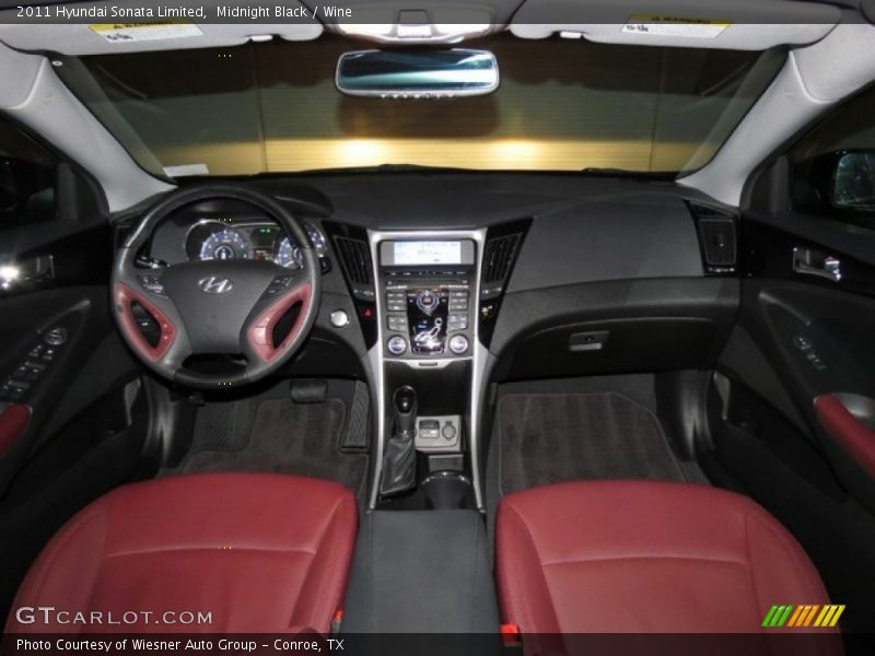 Midnight Black / Wine 2011 Hyundai Sonata Limited