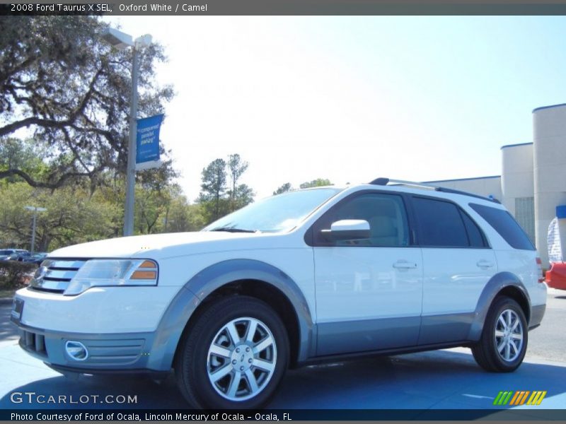 Oxford White / Camel 2008 Ford Taurus X SEL