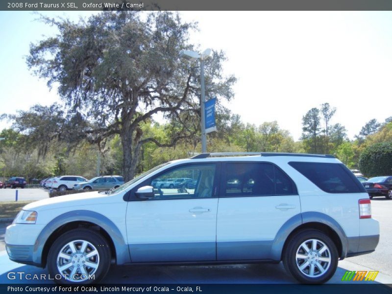 Oxford White / Camel 2008 Ford Taurus X SEL