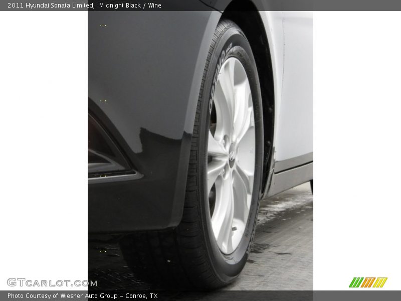 Midnight Black / Wine 2011 Hyundai Sonata Limited