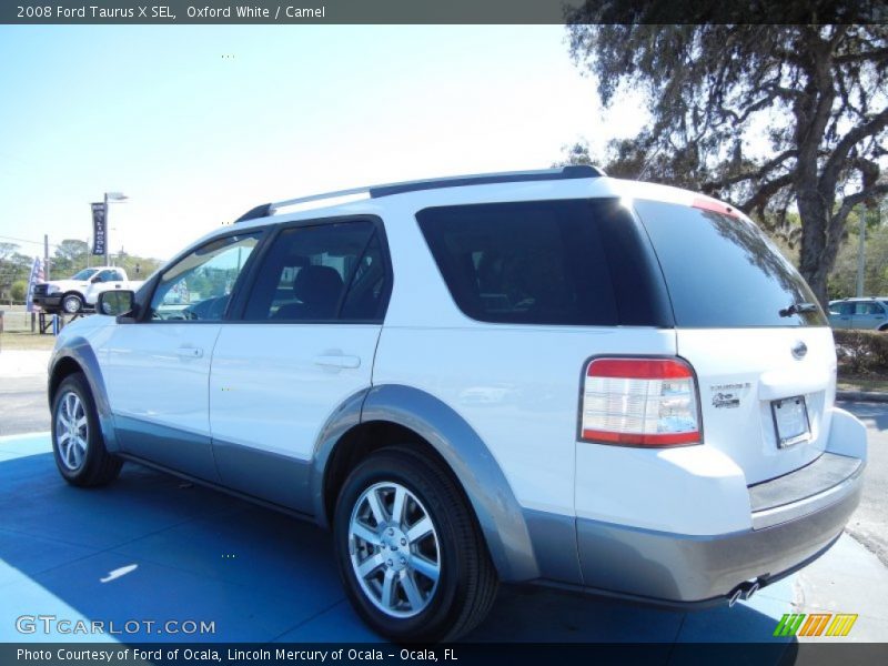 Oxford White / Camel 2008 Ford Taurus X SEL