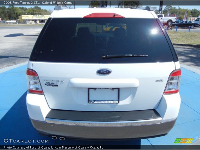 Oxford White / Camel 2008 Ford Taurus X SEL