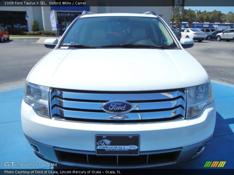 Oxford White / Camel 2008 Ford Taurus X SEL