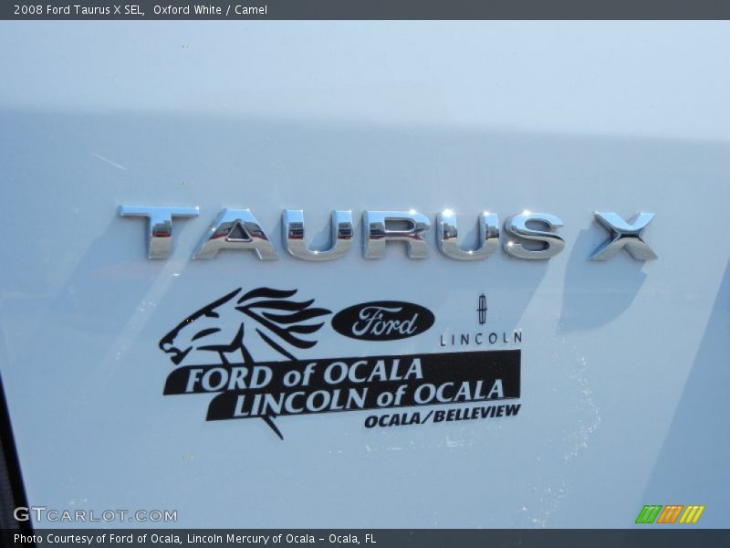Oxford White / Camel 2008 Ford Taurus X SEL