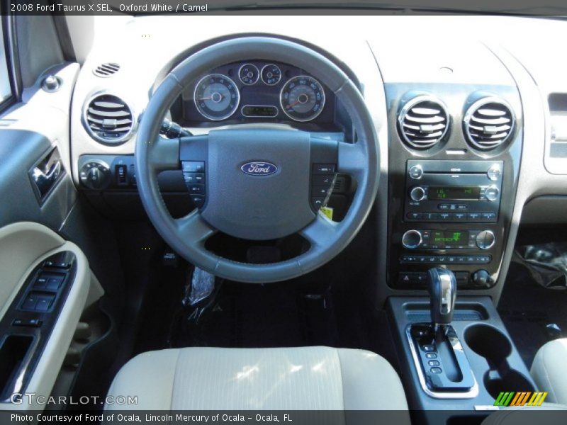 Oxford White / Camel 2008 Ford Taurus X SEL