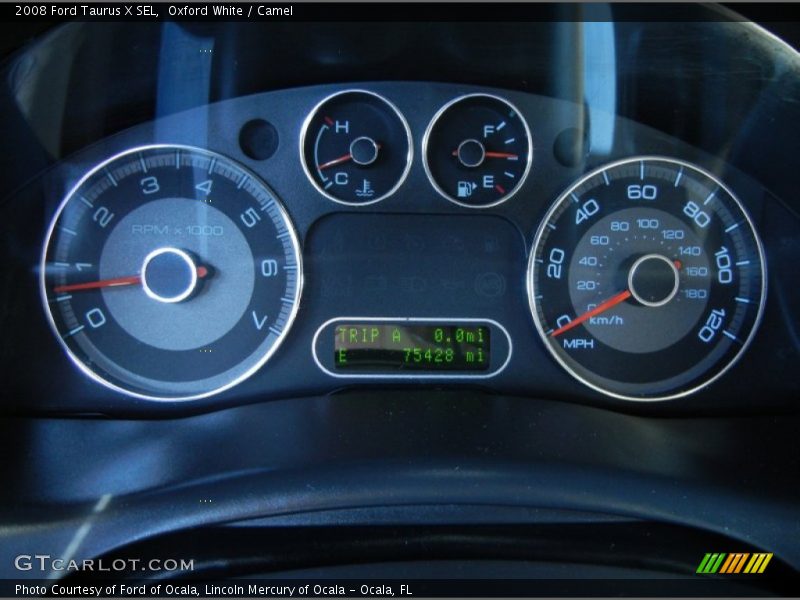 Oxford White / Camel 2008 Ford Taurus X SEL