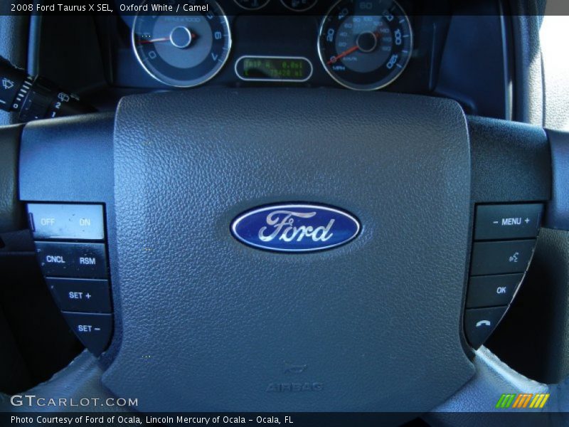 Oxford White / Camel 2008 Ford Taurus X SEL