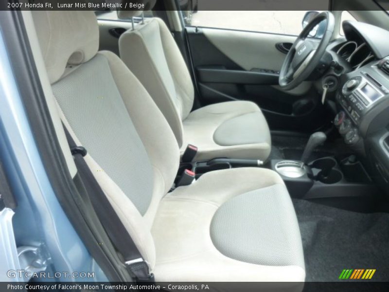 Lunar Mist Blue Metallic / Beige 2007 Honda Fit
