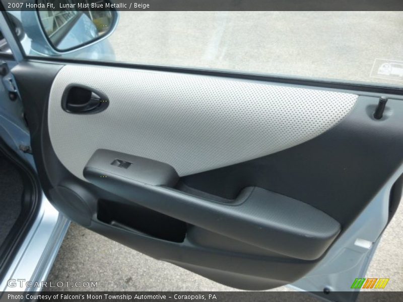 Lunar Mist Blue Metallic / Beige 2007 Honda Fit