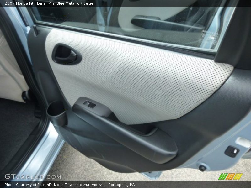 Lunar Mist Blue Metallic / Beige 2007 Honda Fit