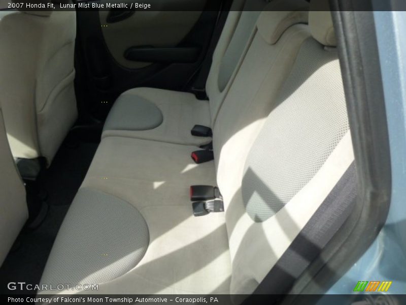 Lunar Mist Blue Metallic / Beige 2007 Honda Fit