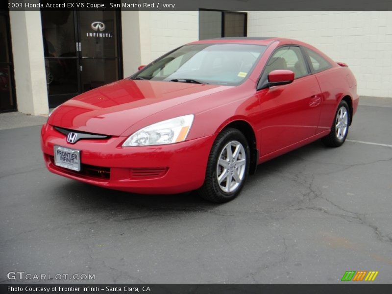 San Marino Red / Ivory 2003 Honda Accord EX V6 Coupe