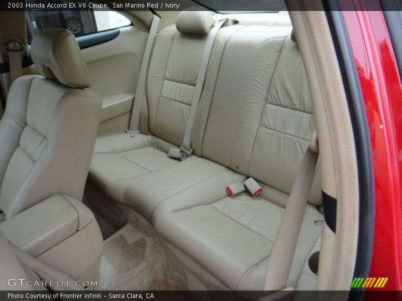 Rear Seat of 2003 Accord EX V6 Coupe