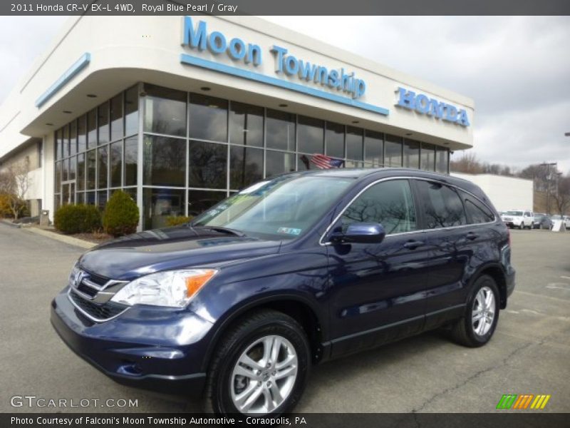 Royal Blue Pearl / Gray 2011 Honda CR-V EX-L 4WD