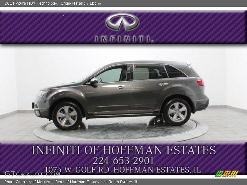 Grigio Metallic / Ebony 2011 Acura MDX Technology