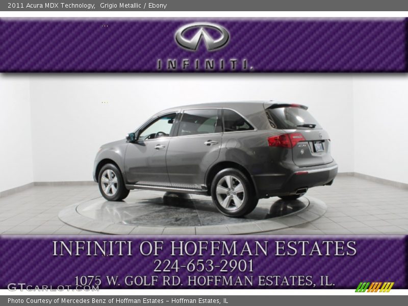 Grigio Metallic / Ebony 2011 Acura MDX Technology