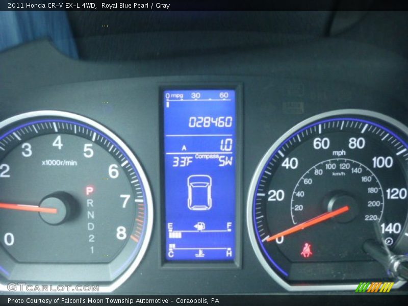 Royal Blue Pearl / Gray 2011 Honda CR-V EX-L 4WD