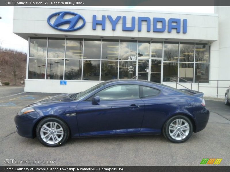 Regatta Blue / Black 2007 Hyundai Tiburon GS