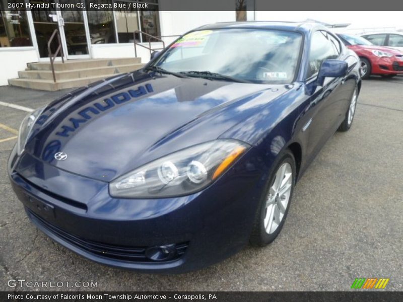 Regatta Blue / Black 2007 Hyundai Tiburon GS