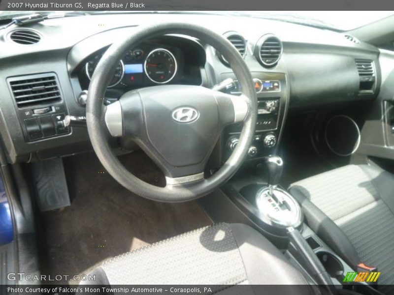 Regatta Blue / Black 2007 Hyundai Tiburon GS