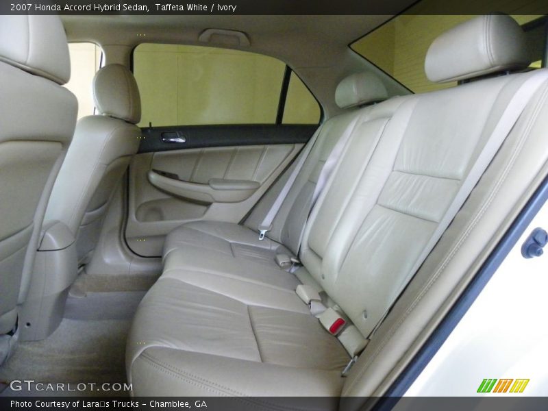 Rear Seat of 2007 Accord Hybrid Sedan