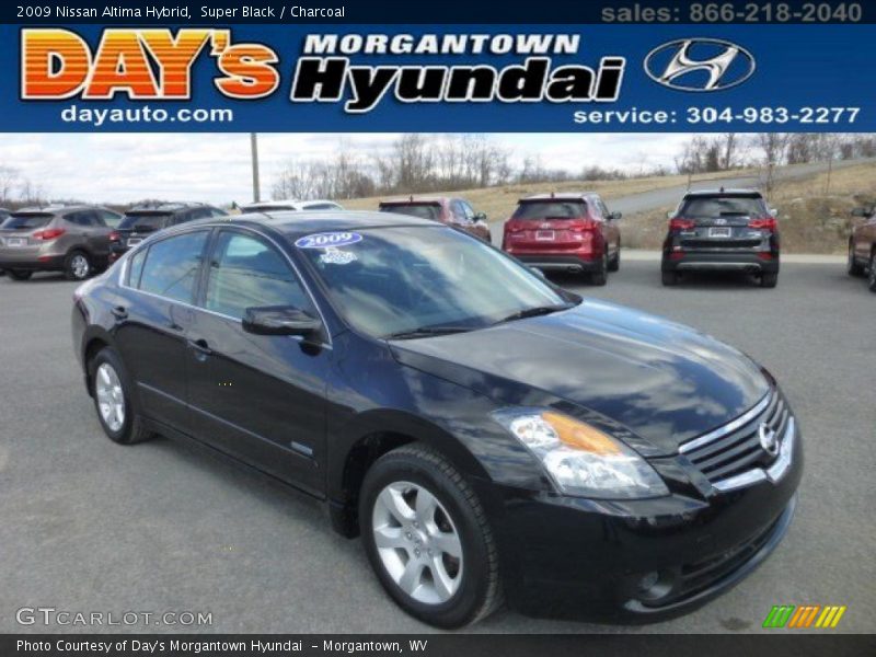 Super Black / Charcoal 2009 Nissan Altima Hybrid