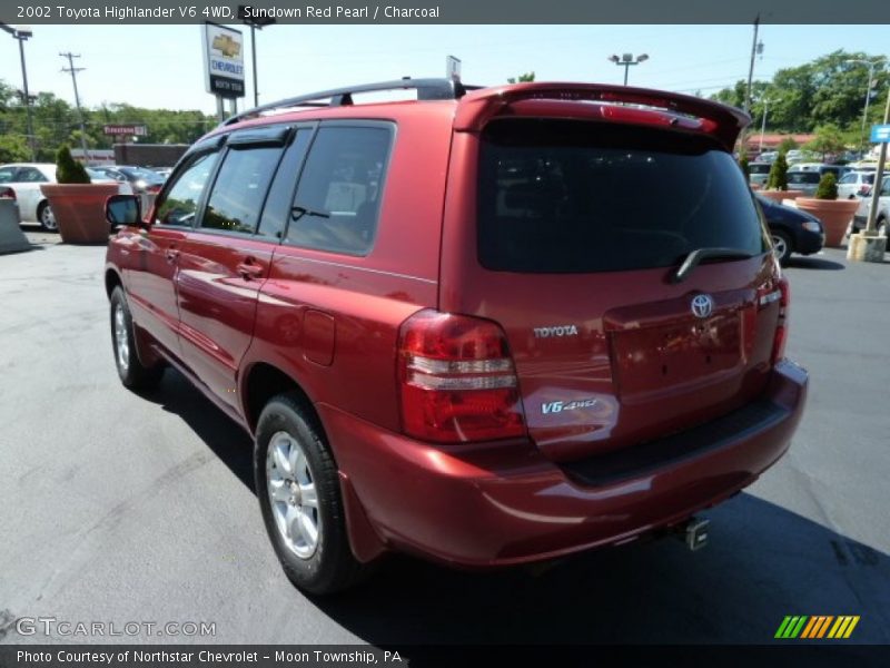 Sundown Red Pearl / Charcoal 2002 Toyota Highlander V6 4WD