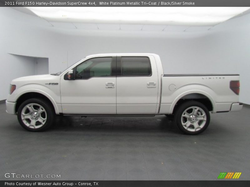 White Platinum Metallic Tri-Coat / Black/Silver Smoke 2011 Ford F150 Harley-Davidson SuperCrew 4x4
