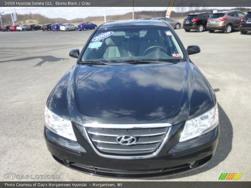 Ebony Black / Gray 2009 Hyundai Sonata GLS