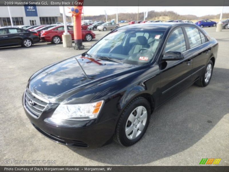 Ebony Black / Gray 2009 Hyundai Sonata GLS