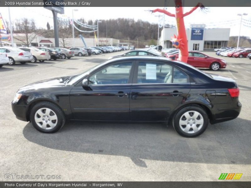 Ebony Black / Gray 2009 Hyundai Sonata GLS