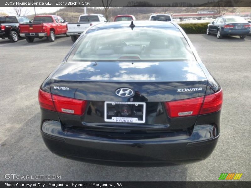 Ebony Black / Gray 2009 Hyundai Sonata GLS