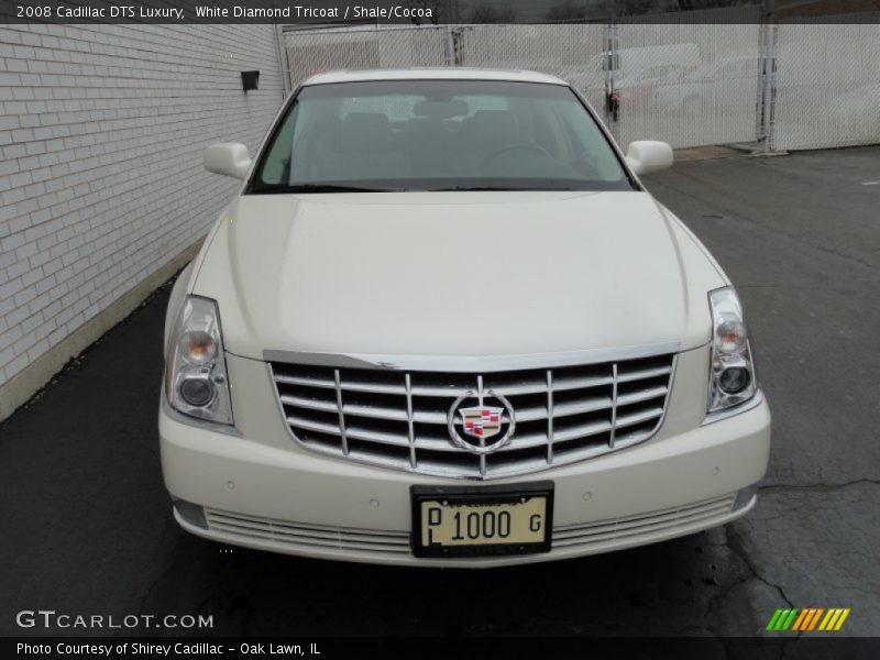 White Diamond Tricoat / Shale/Cocoa 2008 Cadillac DTS Luxury