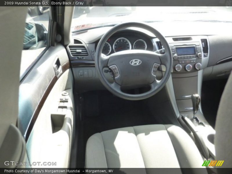 Ebony Black / Gray 2009 Hyundai Sonata GLS