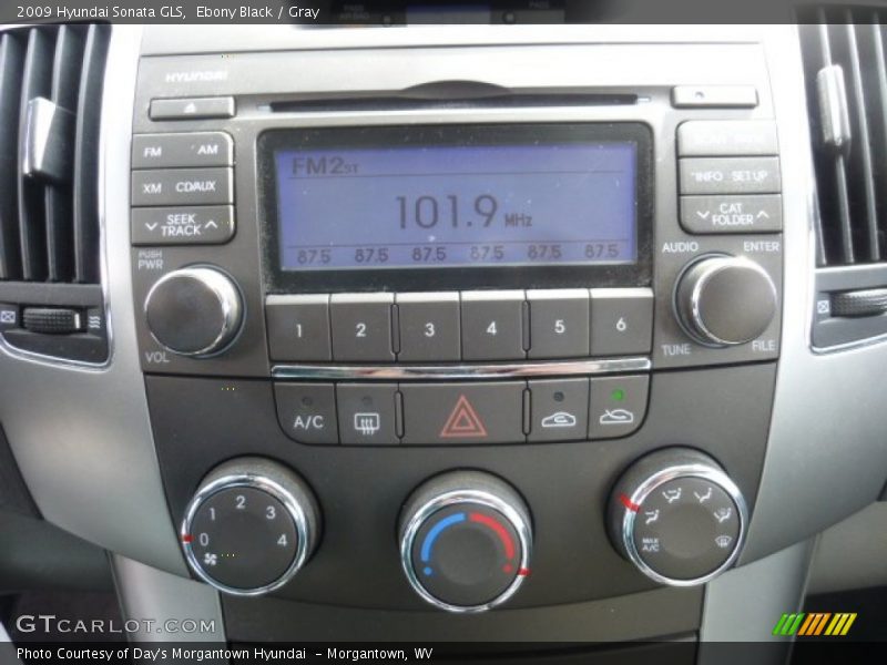 Ebony Black / Gray 2009 Hyundai Sonata GLS