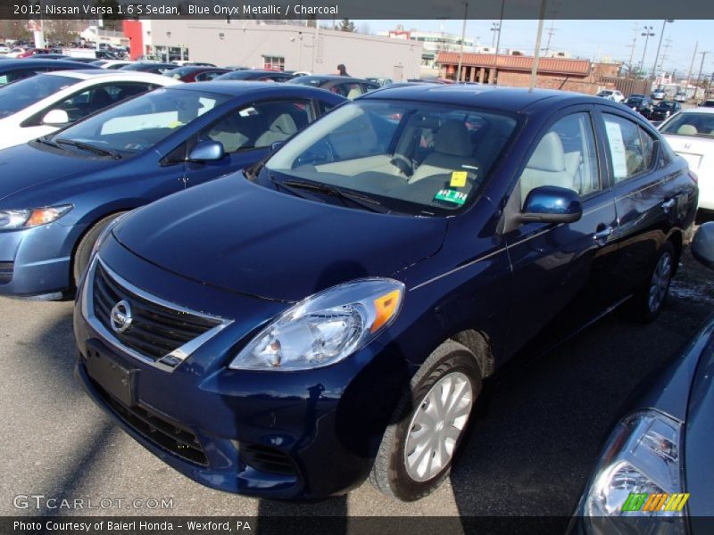 Blue Onyx Metallic / Charcoal 2012 Nissan Versa 1.6 S Sedan