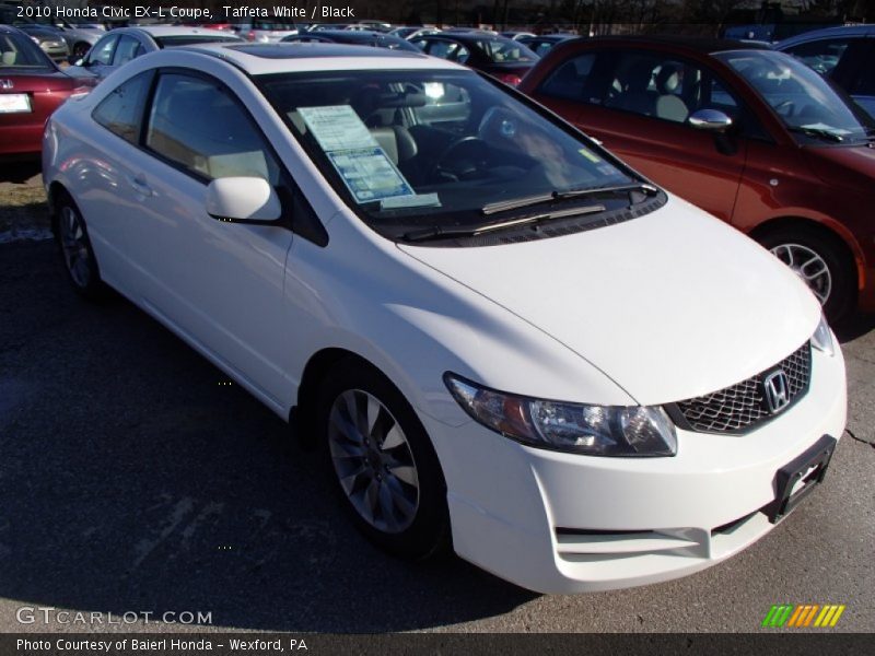 Taffeta White / Black 2010 Honda Civic EX-L Coupe