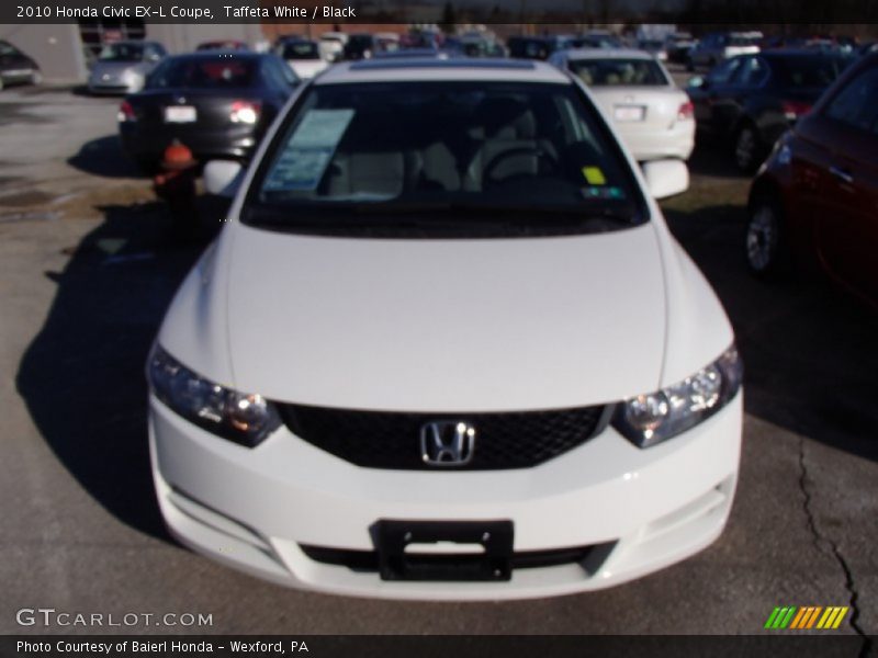 Taffeta White / Black 2010 Honda Civic EX-L Coupe