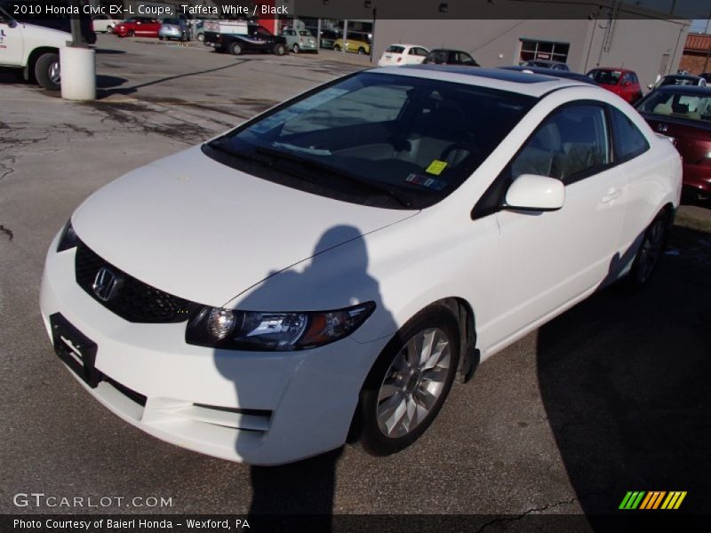 Taffeta White / Black 2010 Honda Civic EX-L Coupe