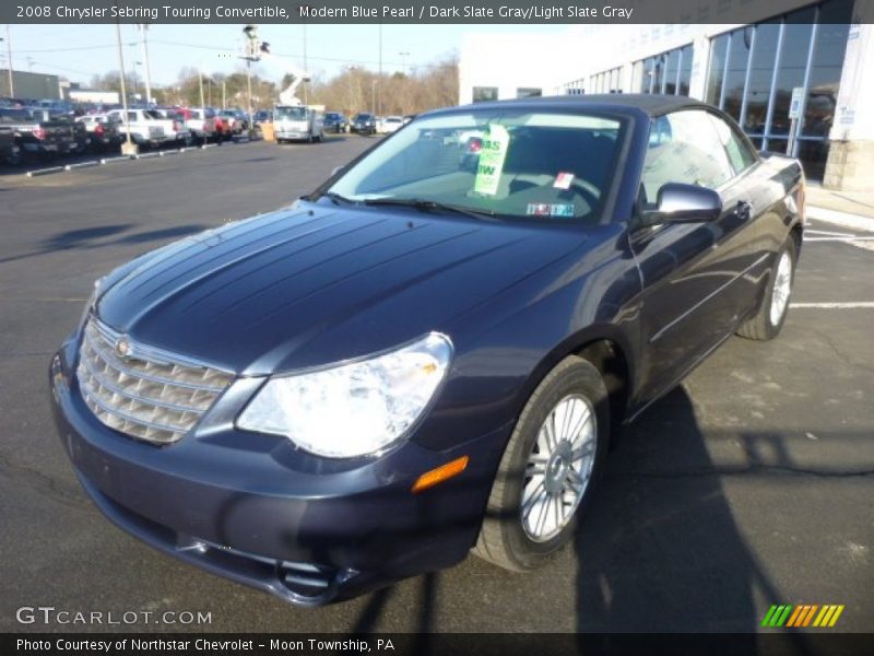 Modern Blue Pearl / Dark Slate Gray/Light Slate Gray 2008 Chrysler Sebring Touring Convertible