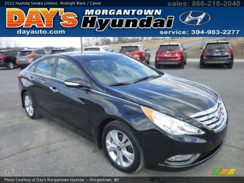 Midnight Black / Camel 2013 Hyundai Sonata Limited