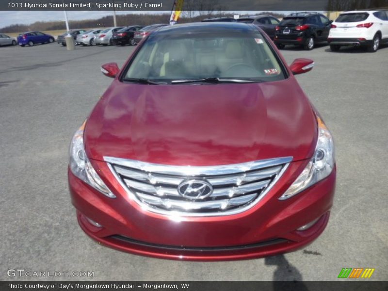 Sparkling Ruby / Camel 2013 Hyundai Sonata Limited