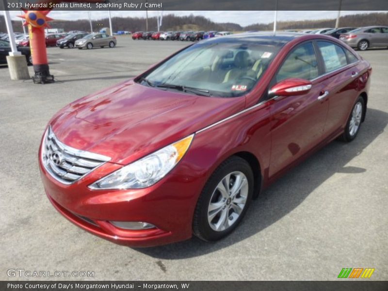 Sparkling Ruby / Camel 2013 Hyundai Sonata Limited