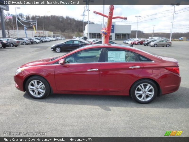 Sparkling Ruby / Camel 2013 Hyundai Sonata Limited