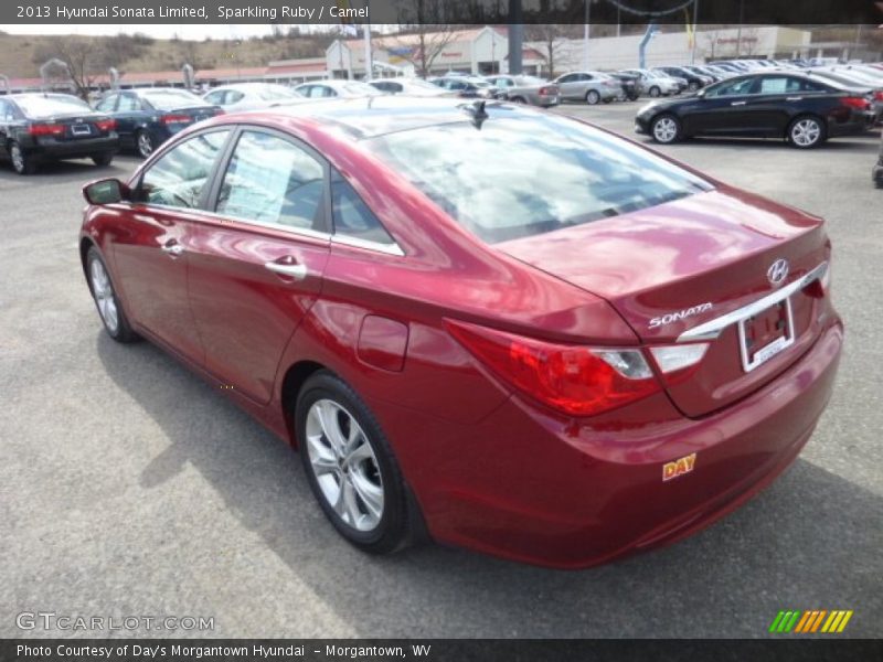 Sparkling Ruby / Camel 2013 Hyundai Sonata Limited