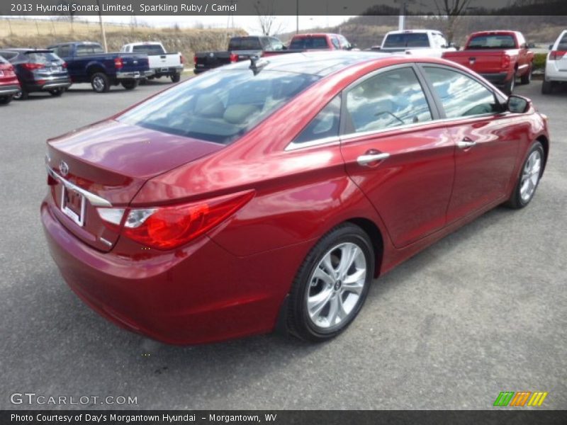 Sparkling Ruby / Camel 2013 Hyundai Sonata Limited